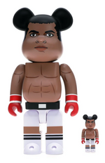 Load image into Gallery viewer, Bearbrick Muhammad Ali 100% &amp; 400% Set Brown
