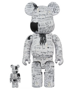 Load image into Gallery viewer, Bearbrick Jean-Michel Basquiat 3 100% &amp; 400% Set White
