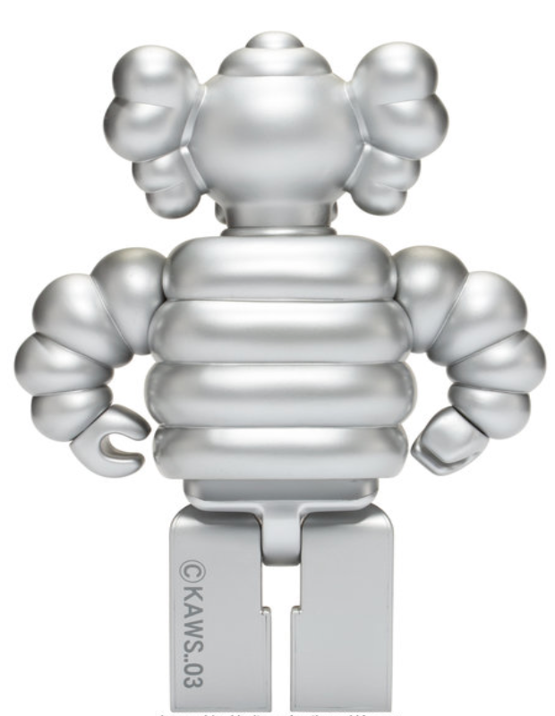 KAWS Chum Kubrick 400% Silver