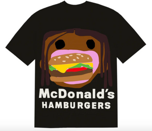 Travis Scott x CPFM 4 CJ Burger Mouth T-Shirt Black