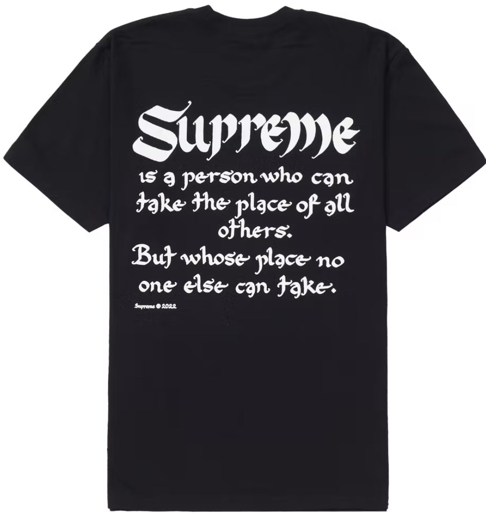 Supreme Person Tee Black – shoegamemanila