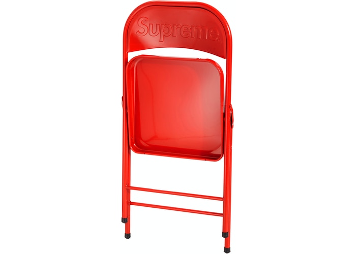 Supreme Metal Folding Chair Red