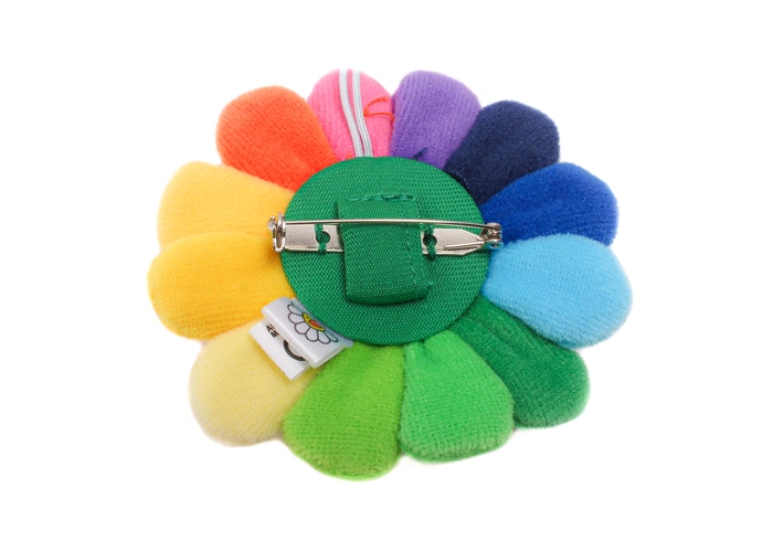 Takashi Murakami Flower Plush Pin Rainbow/Black