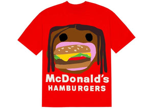 Travis Scott x CPFM 4 CJ Burger Mouth T-Shirt Red