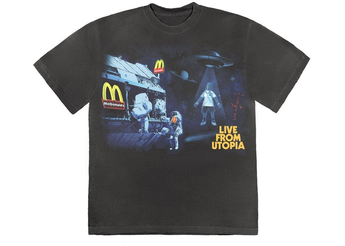 Travis Scott x McDonald's Live From Utopia T-Shirt Black