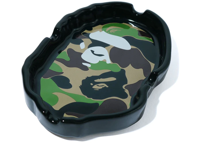 BAPE Abc Camo Ape Head Ashtray Black/Green