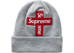 Load image into Gallery viewer, Supreme New Era Cross Box Logo Beanie Heather Grey
