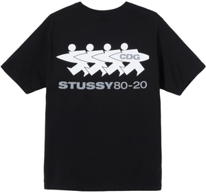 Stussy x CDG Surfman T-Shirt Black