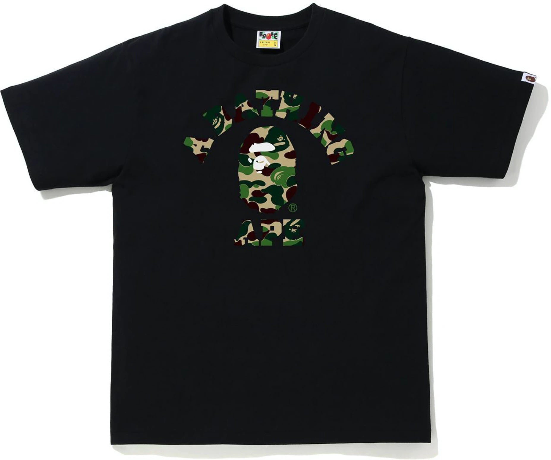 BAPE ABC Camo College Tee Black/Green (SS21)