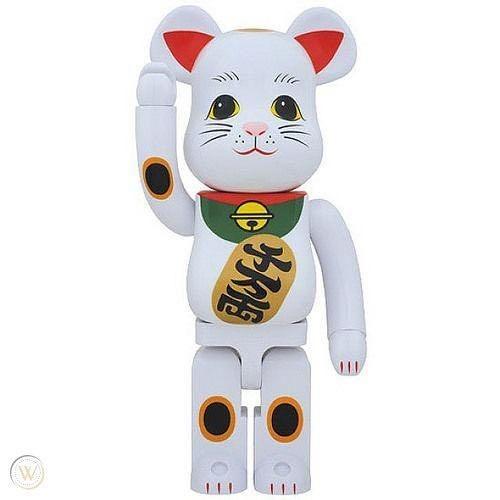Bearbrick 1000% Be@rbrick White Manekineko first version