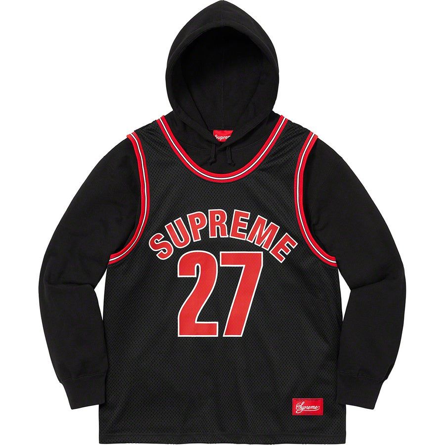 Supreme Basketball Jersey Hooded Sweatshirt Black