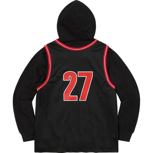 Supreme Basketball Jersey Hooded Sweatshirt Black