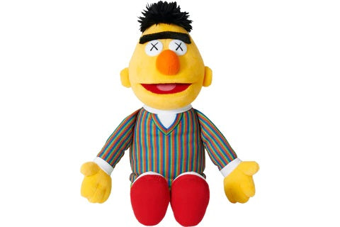 KAWS Sesame Street Uniqlo Bert Plush ToyYellow