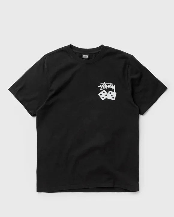 STUSSY DICE PIG. DYED TEE BLACK