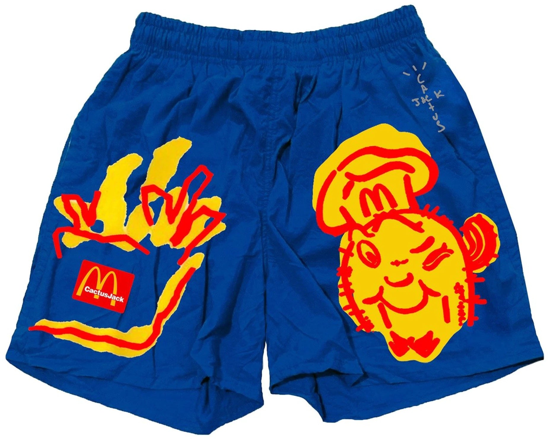 Travis Scott x McDonald's Illustration Shorts Blue