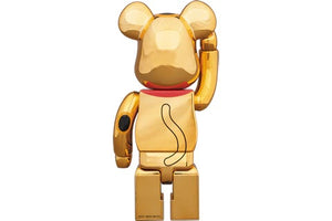 Bearbrick Beckoning Cat Gliding 400% Gold