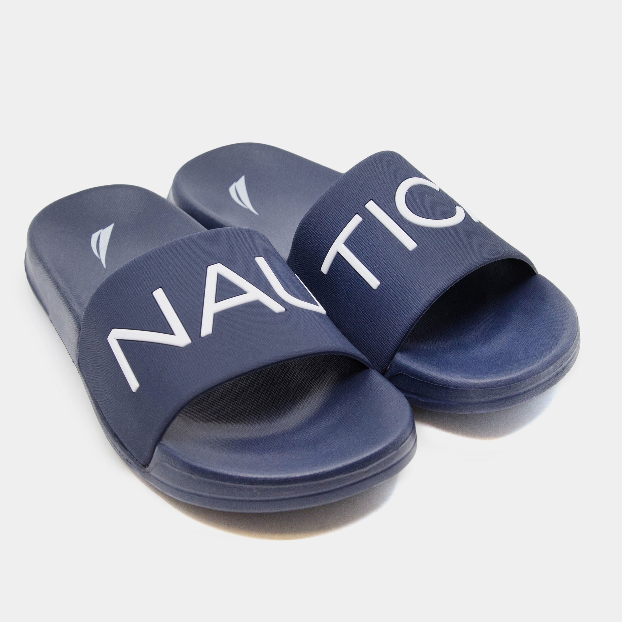 LIFEBOAT LOGO SLIDE SANDALS NAVY