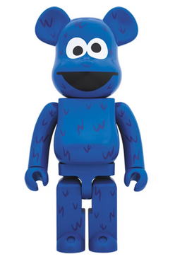 Bearbrick x Sesame Street Cookie Monster 1000% Blue