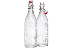 Supreme Swing Top 1.0L Bottle (Set of 2) Clear