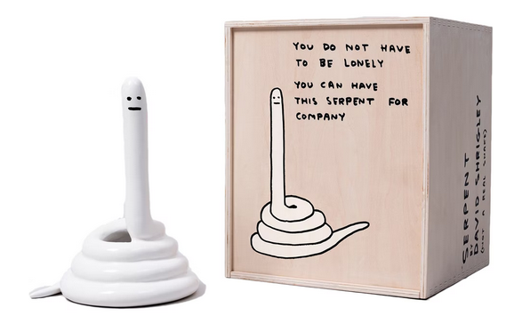 David Shrigley Serpent Figure White