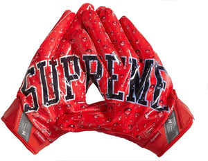 Supreme Nike Vapor Jet 4.0 Football Gloves Red