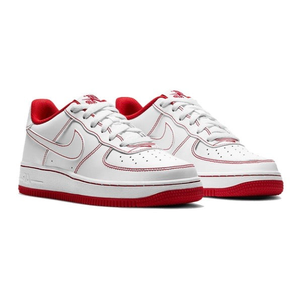 Air Force 1 (GS) White University Red Stitch