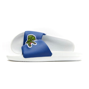 Lacoste Croco Slide White Blue