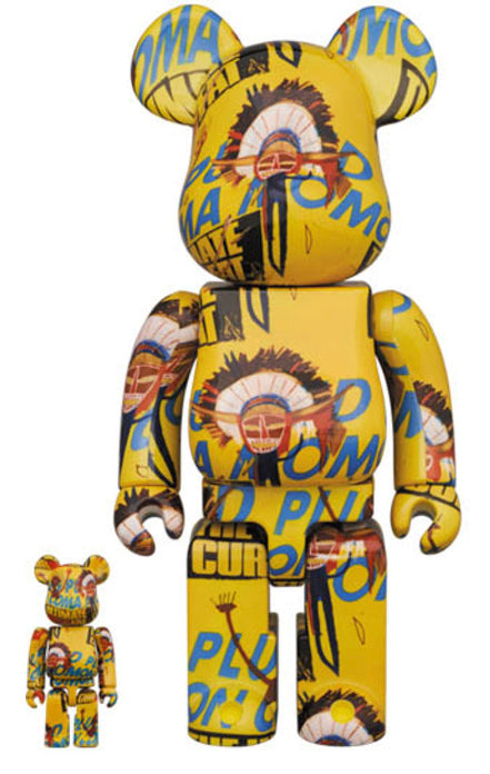 Bearbrick Andy Warhol x JEAN-MICHEL BASQUIAT #3 100% & 400% Set