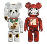 Load image into Gallery viewer, Bearbrick x BAPE (R) Maneki Neko &amp; Daruma 400% 2PACK
