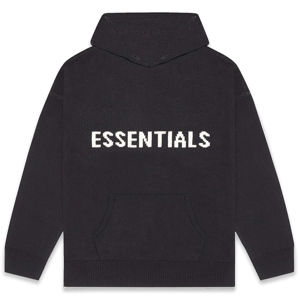 FEAR OF GOD ESSENTIALS Knit Hoodie Dark Slate/Stretch Limo/Black