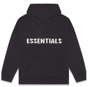 FEAR OF GOD ESSENTIALS Knit Hoodie Dark Slate/Stretch Limo/Black