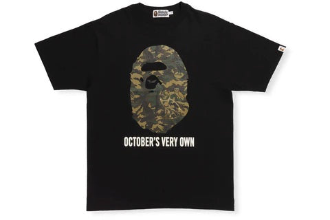 BAPE x OVO Woodland Camo Ape Head T-shirtBlack