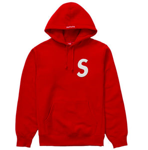 Supreme Swarovski S Logo Hooded Sweatshirt Red