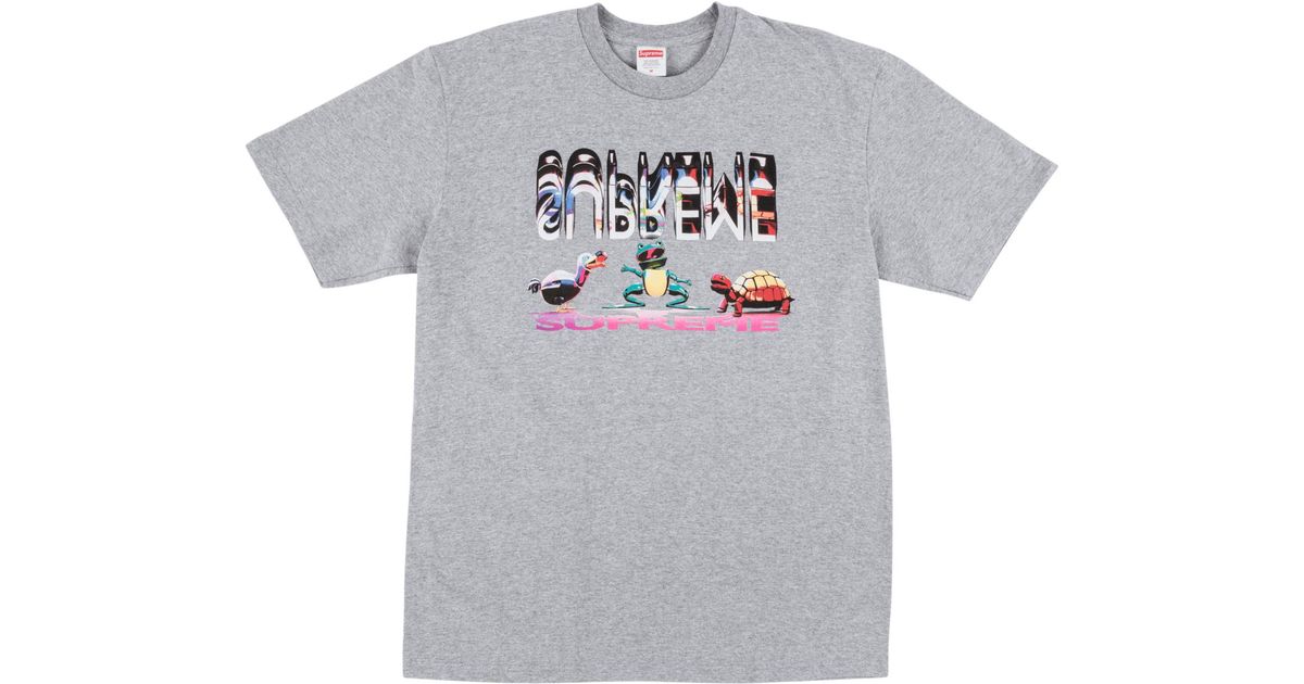 Supreme Gray Animals Tee