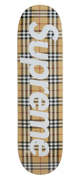 Supreme Burberry Skateboard Deck Beige