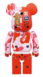 Load image into Gallery viewer, Bearbrick x BAPE ABC Camo Shark Chogokin 200% Pink
