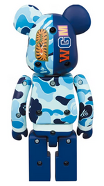 Load image into Gallery viewer, Bearbrick x BAPE ABC Camo Shark Chogokin 200% Blue
